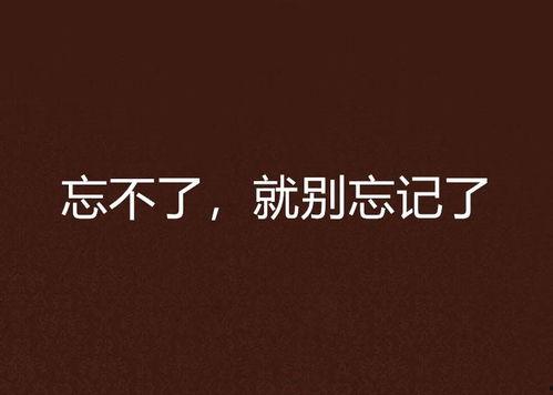 忘不了,回忆与情感的永恒印记